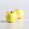 Keramikskulpturer, äpplen, ett par, signerade, höjd 7 cm