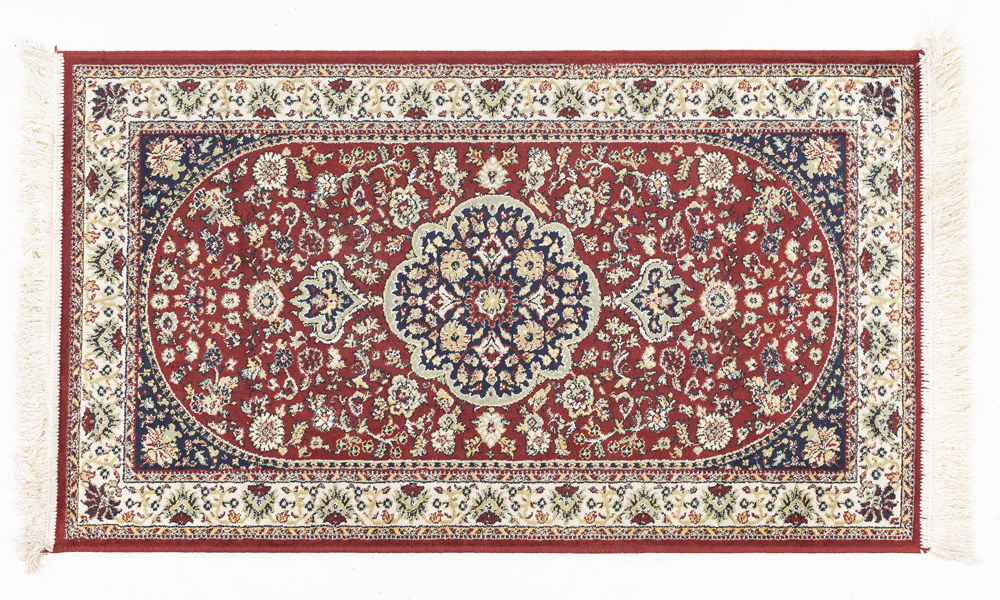 Orientalisk matta, röd botten, 125x73 cm