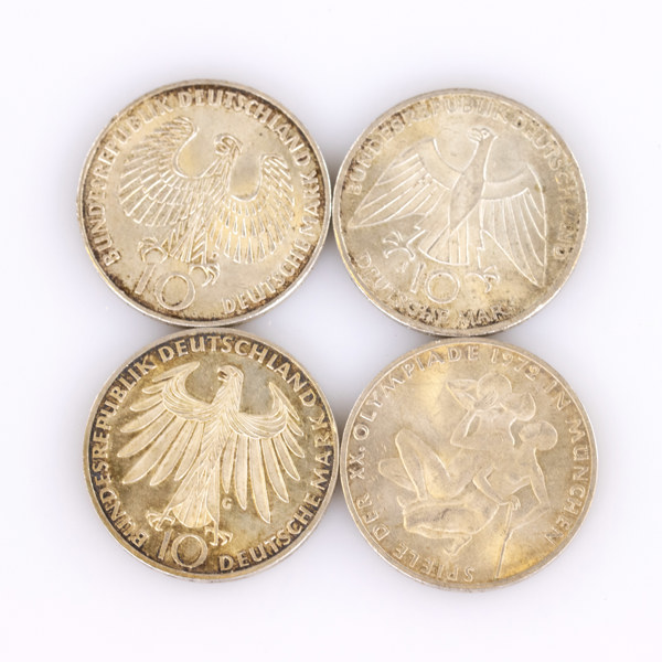 Mynt, 4 st, 10 Mark, Tyskland, silver_25060a_8db67645b2bb195_lg.jpeg