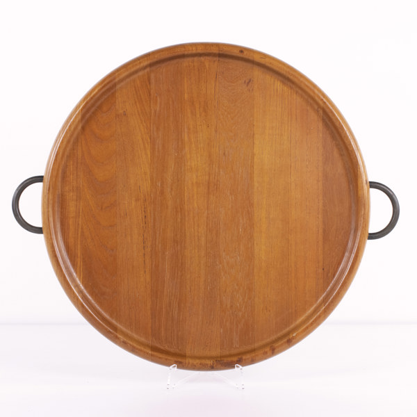 Bricka, teak, Digsmed, Danmark, diameter 44 cm