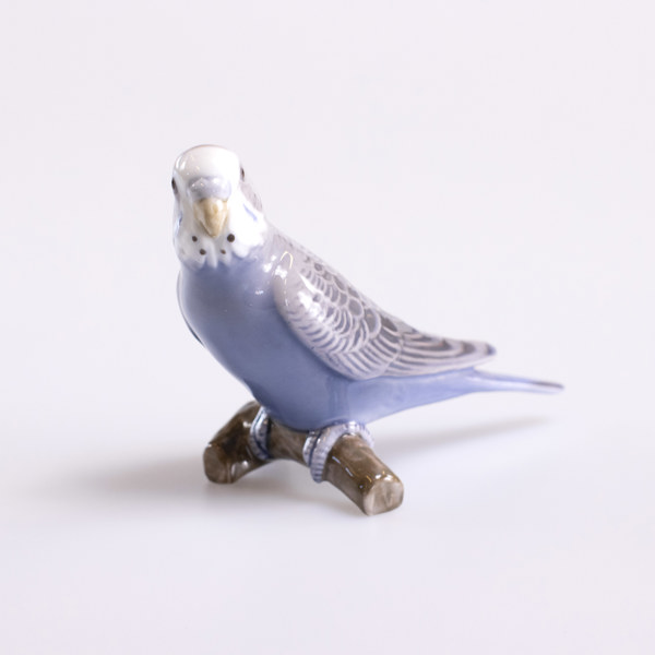 Figurin, papegoja, porslin, Bing & Gröndahl, Danmark
