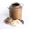 Vattenbehållare, koppar, med tappkran, höjd 32 cm