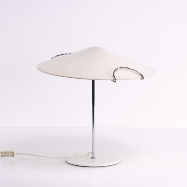 Bordslampa, metall/textil, "Cello", 90-tal, IKEA, höjd 50 cm