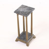 Piedestal, trä/stenskivor, höjd 68 cm