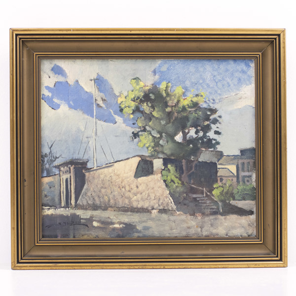 Stig Jonzon, olja på duk, signerad, 42x37 cm