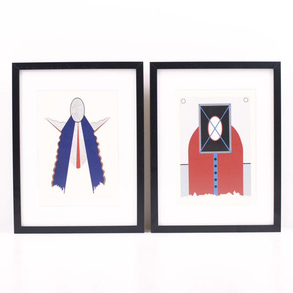 Uno Svensson, litografier, 2 st, signerade, numrerad 193/200