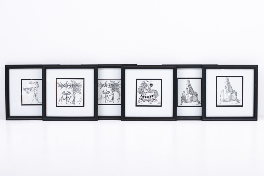 Max Walter Svanberg, inramade tryck, 6 st