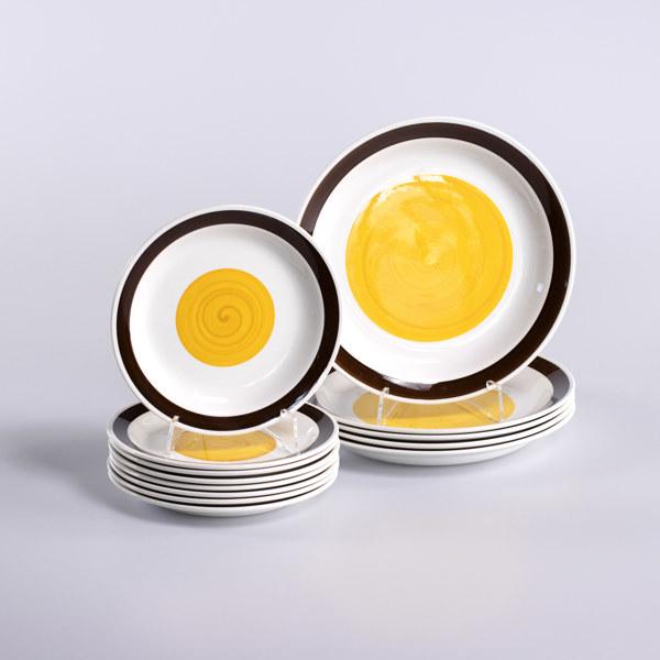 Carl-Harry Stålhane, servisdelar, 13 st, "Solöga", Rörstrand