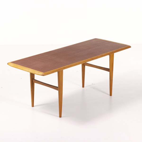 Soffbord, teak/ek, 60-tal, längd 145 cm