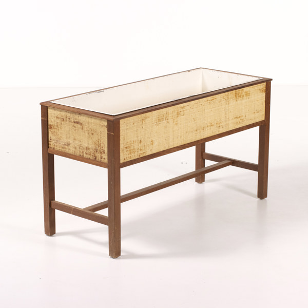 Blombord, teak, rotting, 60/70-tal, längd 140 cm