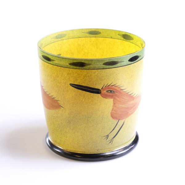 Ulrica Hydman-Vallien, vas, dekor med fåglar, höjd 24 cm