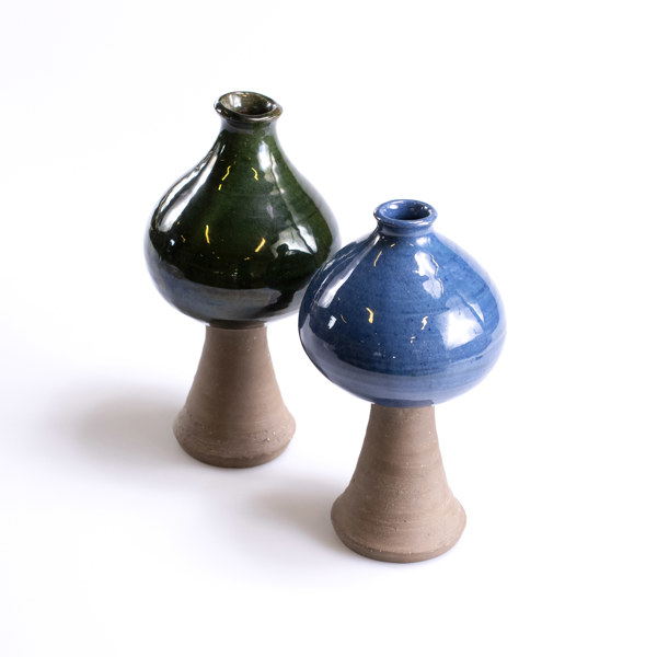 Gunnar Stahre, vaser, ett par, signerade, höjd 20 cm och mindre