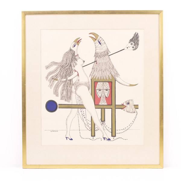 Max Walter Svanberg, litografi, signerad, 59x66 cm