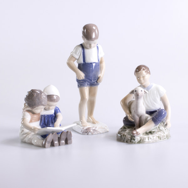 Figuriner, 3 st, porslin, Bing & Gröndahl, Danmark