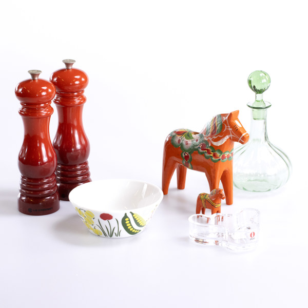 Diverse, 7 delar, bl a Le Creuset, Dalahästar, Iittala, m.m.