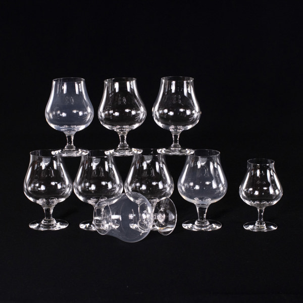 Cognacskupor, 8+1 st, Orrefors