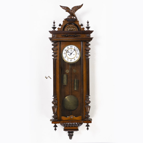 Lodregulator, nyrenässans, Gustav Becker, höjd ca 130 cm