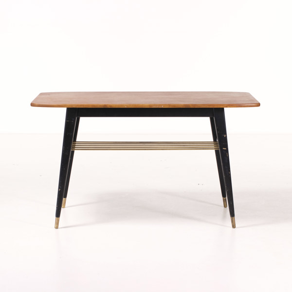 Soffbord, med tidningshylla, teak, längd 102 cm