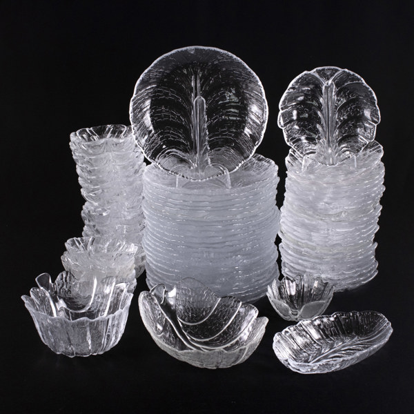 Lars Hellsten, matservis, 70 delar, "Eden", Orrefors