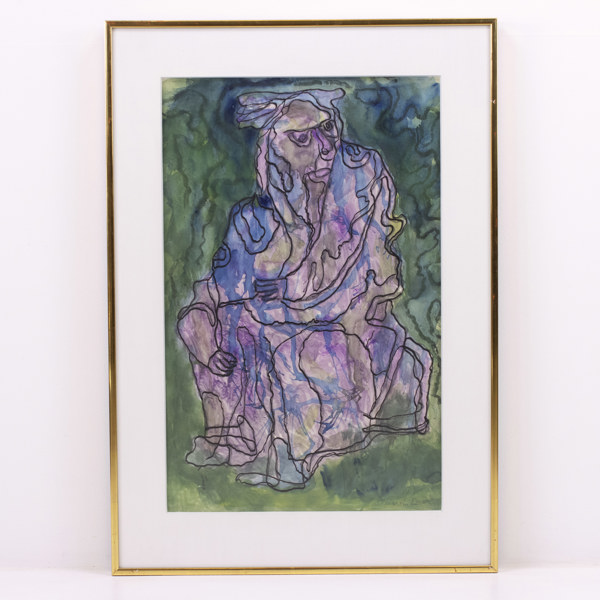 Martin Emond, akvarell, signerad, 54x77 cm