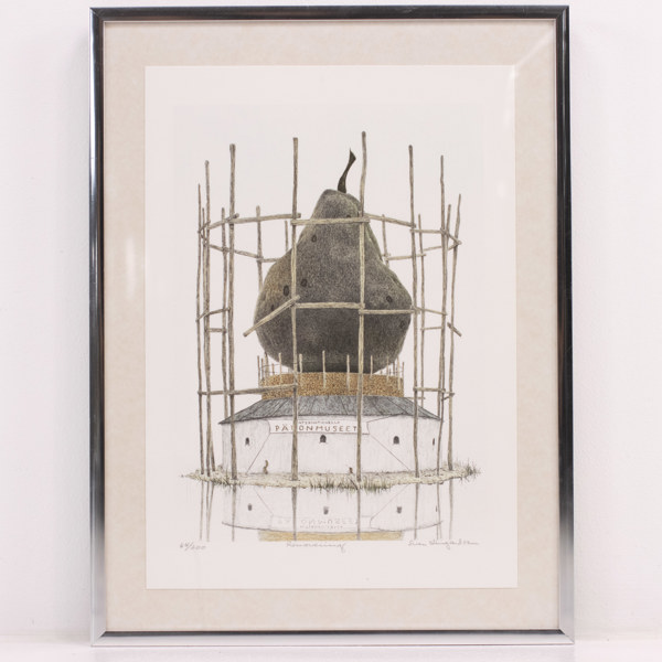 Sven Lingardsz, litografi, 64/200, signerad, 31x41 cm