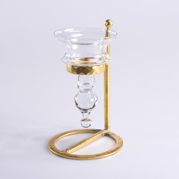 Bertil Vallien, ljuslykta, glas/metall, Boda, höjd 23 cm