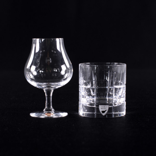 Whisky- och cognacsglas, 8 st, bl a "Street", Orrefors