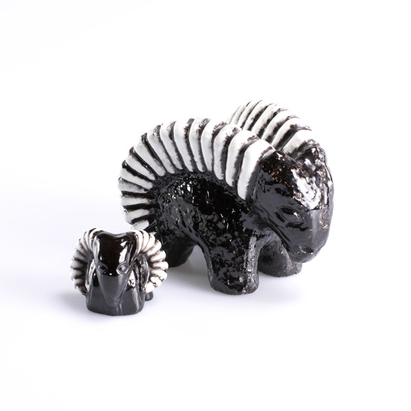 Hjördis Oldfors, figuriner, 2 st, Upsala Ekeby, höjd 8 cm och mindre