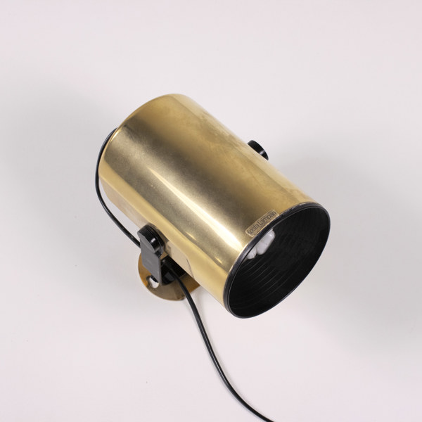 Vägglampa, "Kosta Lampan", mässing, 70-tal, höjd 21 cm