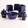 Diverse keramik, blå, 7 delar, bl a Jie