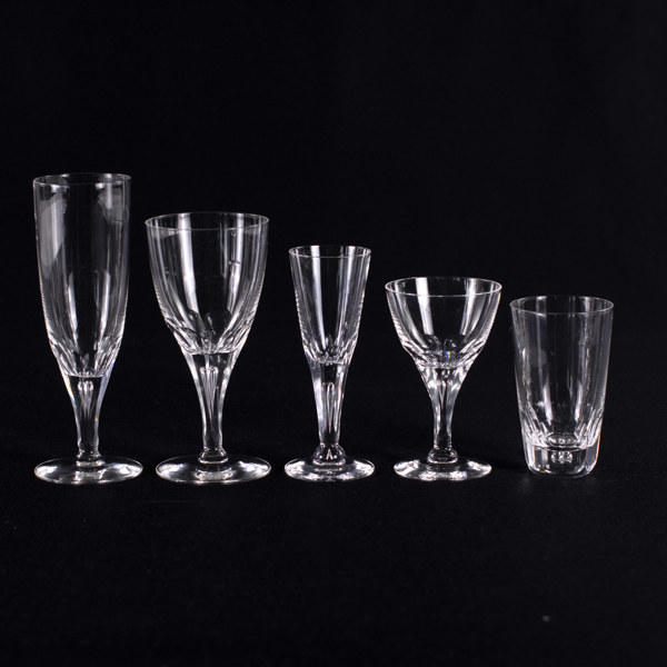 Magni Magnusson, glasservis, 47 delar, "Stockholm", Skruf