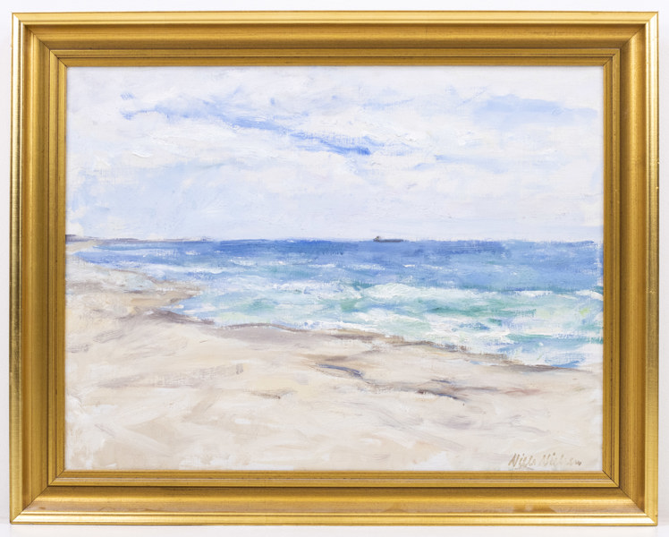 Niels Nielsen, olja på duk, signerad, 71x57 cm