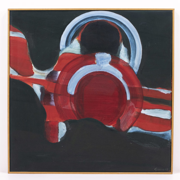 Knut Grane, olja på duk, signerad, 62x62 cm