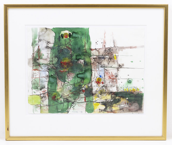 Bertil Sjöberg, akvarell, signerad, 53x45 cm