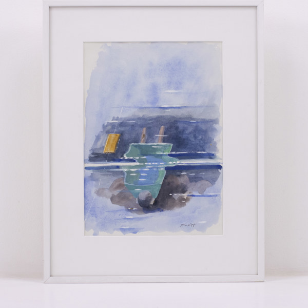 John Wipp, akvarell, signerad, 36x46 cm