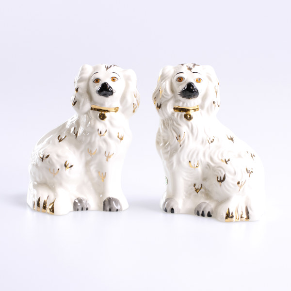 Hundar, 2 st, Beswick, höjd 14 cm