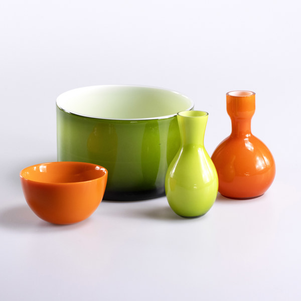 Vaser, skålar, 4 delar, bl a Orrefors