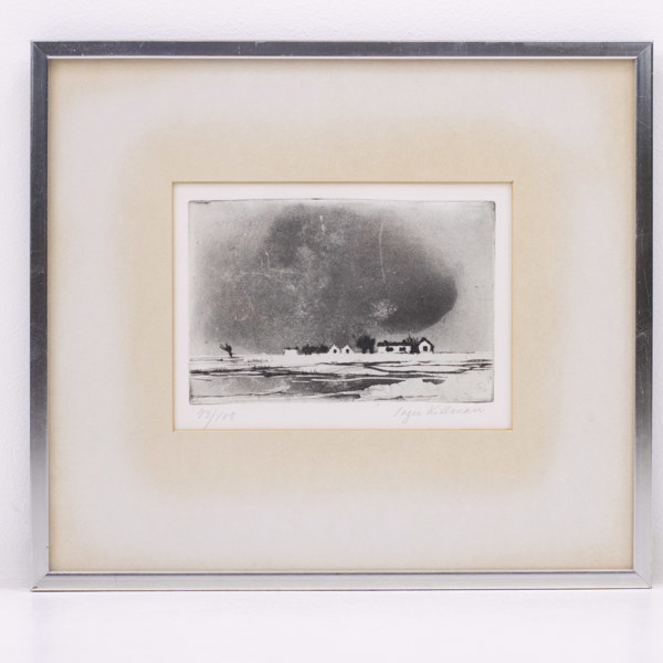 Inger Kihlman, etsning, 43/100, signerad, 34x30 cm