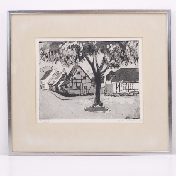 Inger Kihlman, etsning, 75/100, signerad, 45x40 cm