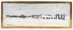 Nils-Göran Brunner, olja på duk, signerad, 48x18 cm