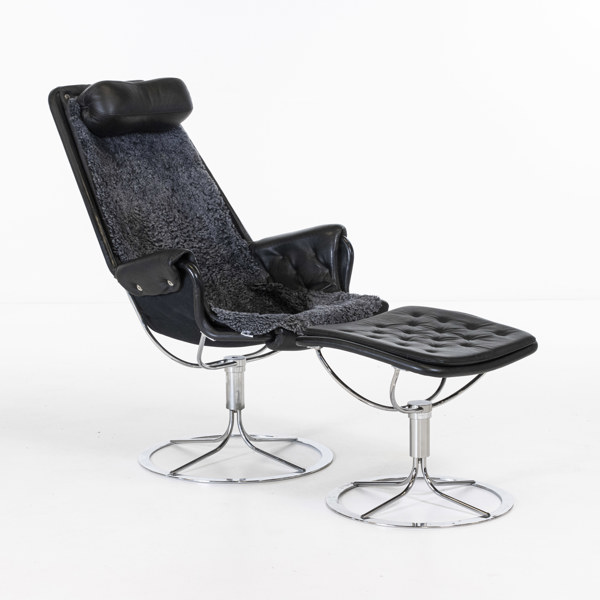 Bruno Mathsson, fåtölj/fotpall, "Jetson", Dux