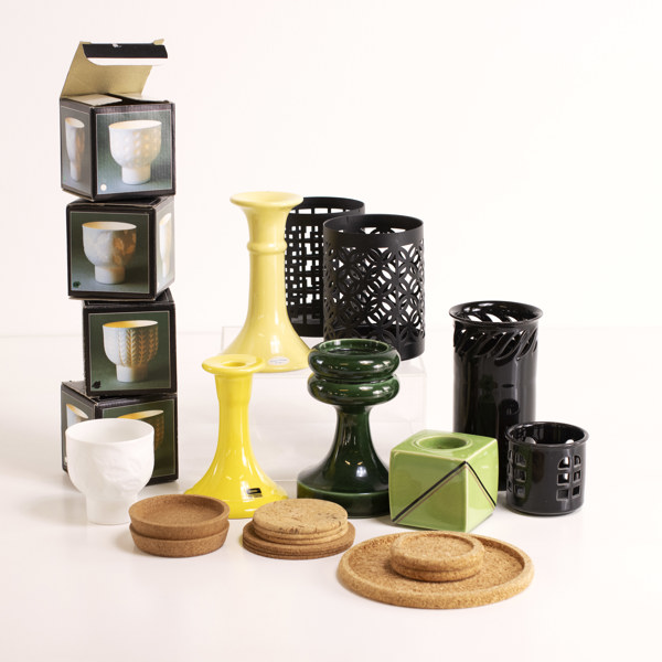 Ljuslyktor, ett parti, bl a Höganäs, Lisa Larson