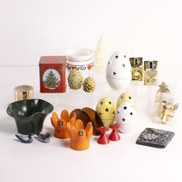 Ljuslyktor, skålar, m.m.