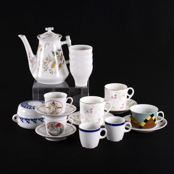 Servisdelar, 17 st, Rörstrand, bl a Jenny Nyström