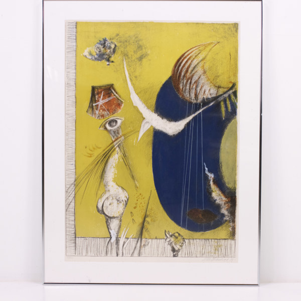 Olle Svanlund, färglitografi, signerad, numrerad 60/110