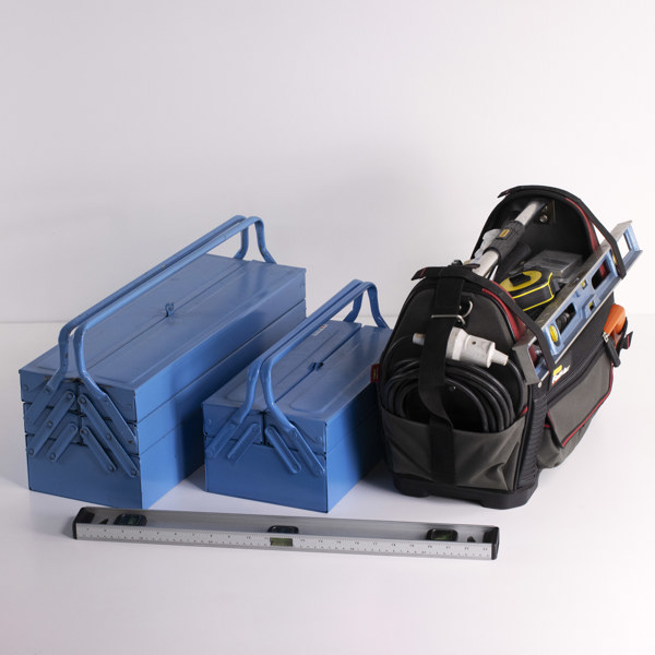 Verktygslådor, 3 st, med verktyg och tillbehör