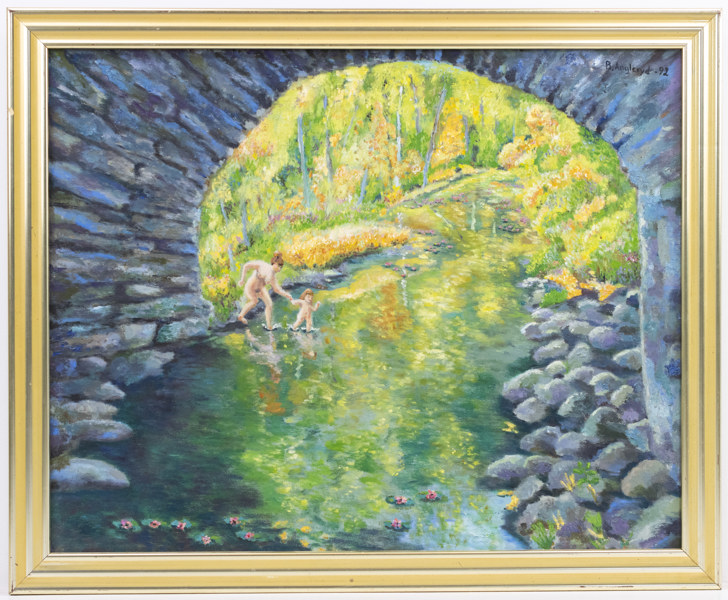 Birgitta Angleryd, olja på duk, signerad, 85x70 cm