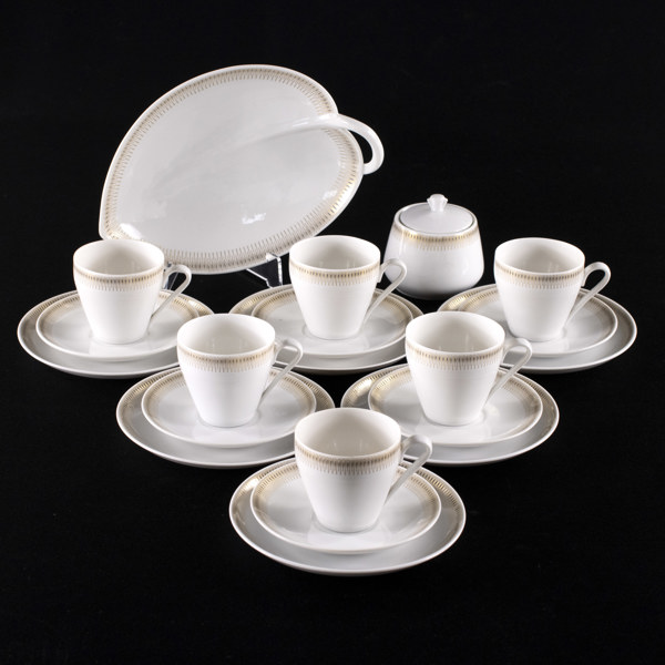 Kaffeservis, 20 delar, Lyngby, Danmark