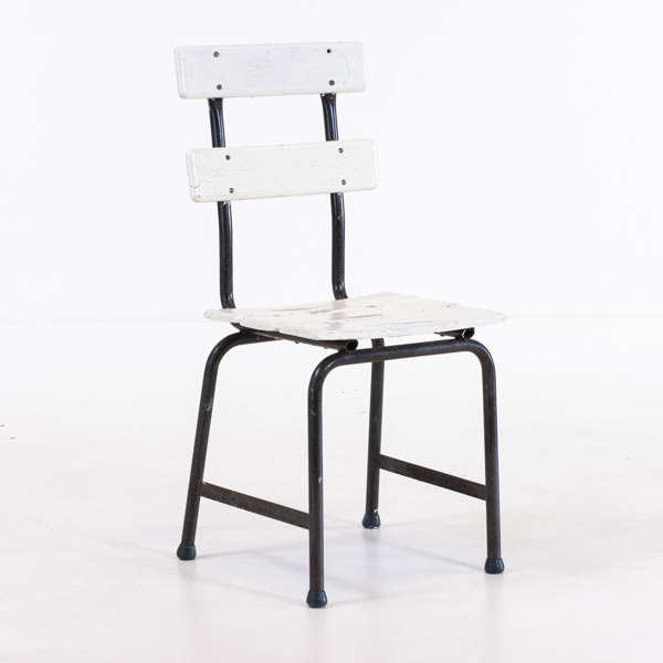 Stol, metall/trä, AB Athena, Ystad