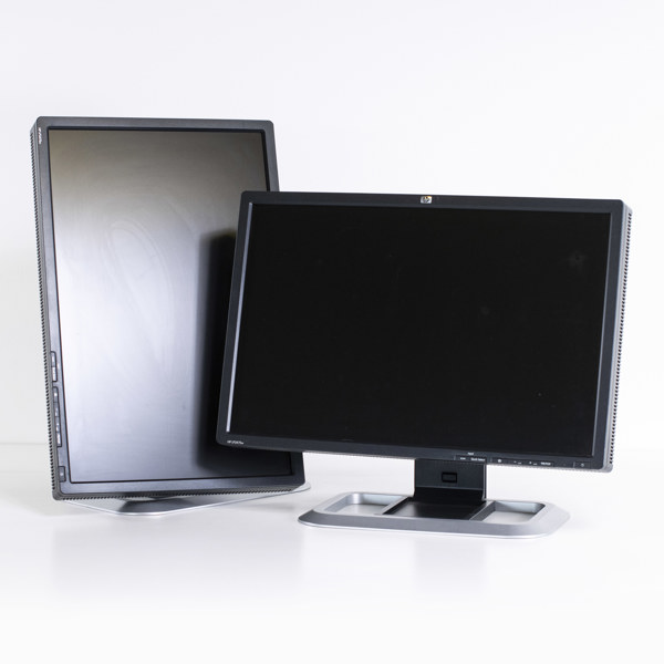 Datorskärmar, ett par, 24", HP LP2475W